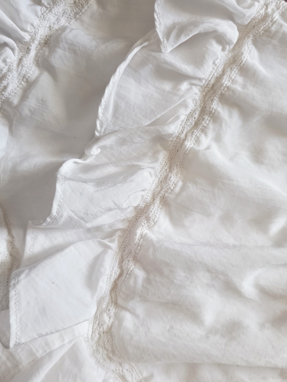 White Ruffle Layered Women’s Shorts - Picture 5 of 5